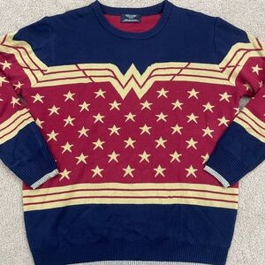 Wonder Woman Themed Sweater - Red, Blue & gold